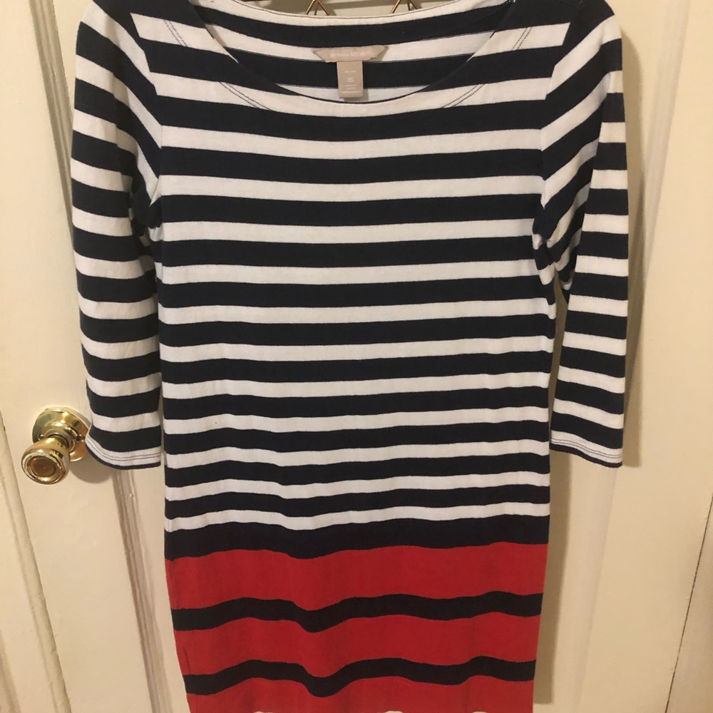 Banana Republic striped boatneck dress